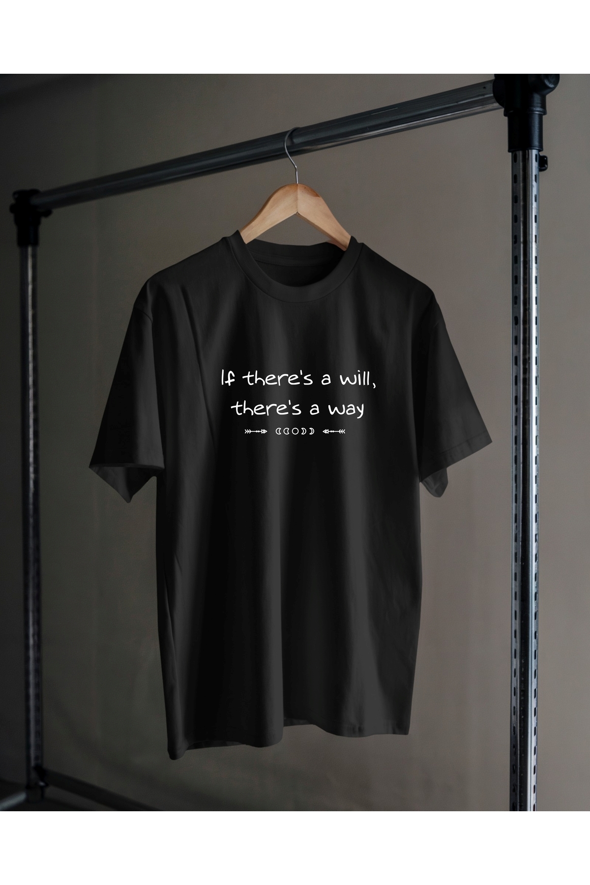 Eğer Bir İstek Varsa, Bir Yol Vardır Boho Tasarım T-shirt Unisex %100 Pamuk