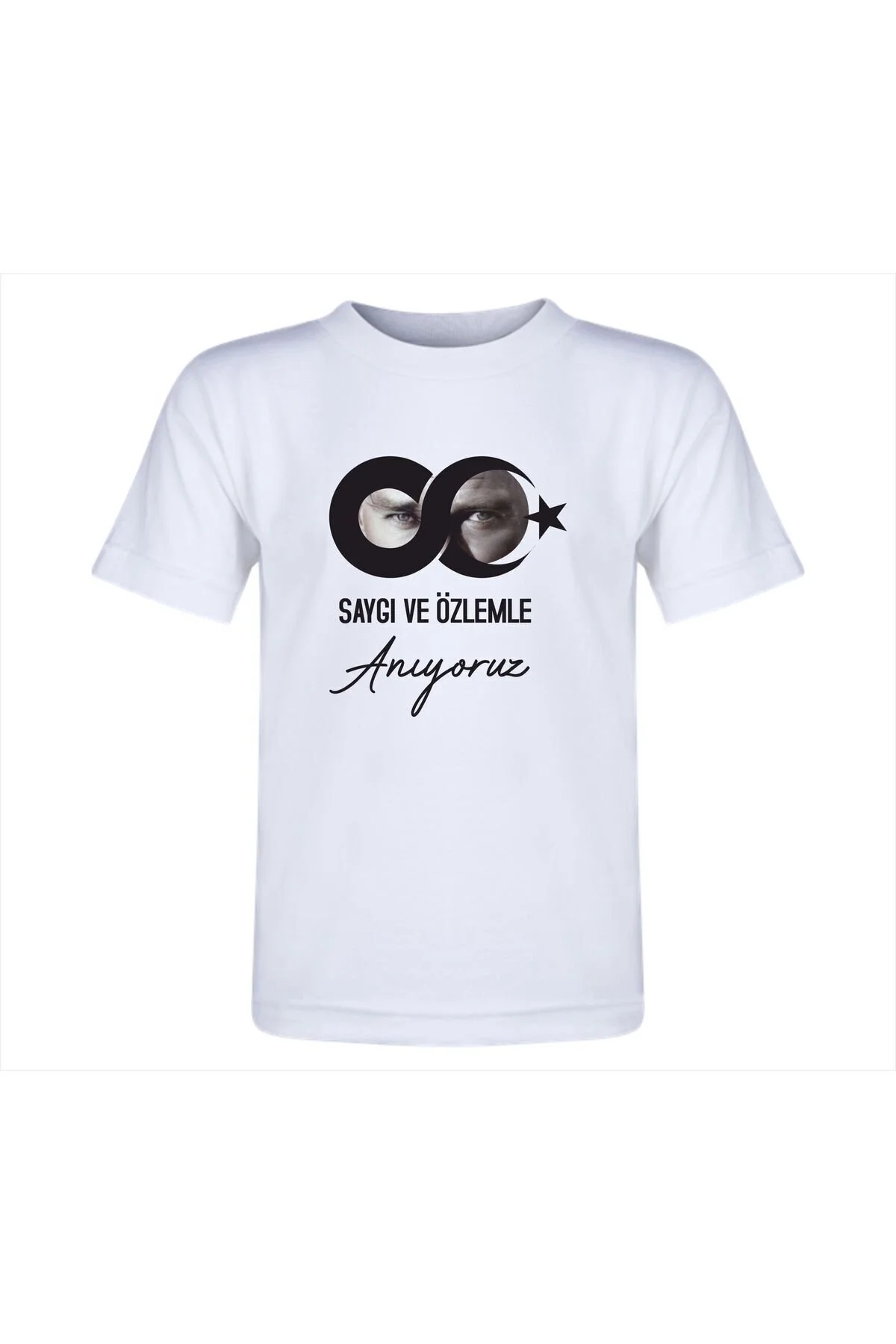 Sonsuzluk 10 Kasım , Mustafa Kemal Atatürk Baskılı Unisex Yetişkin Ve Çocuk Kısa Kollu T-shirt