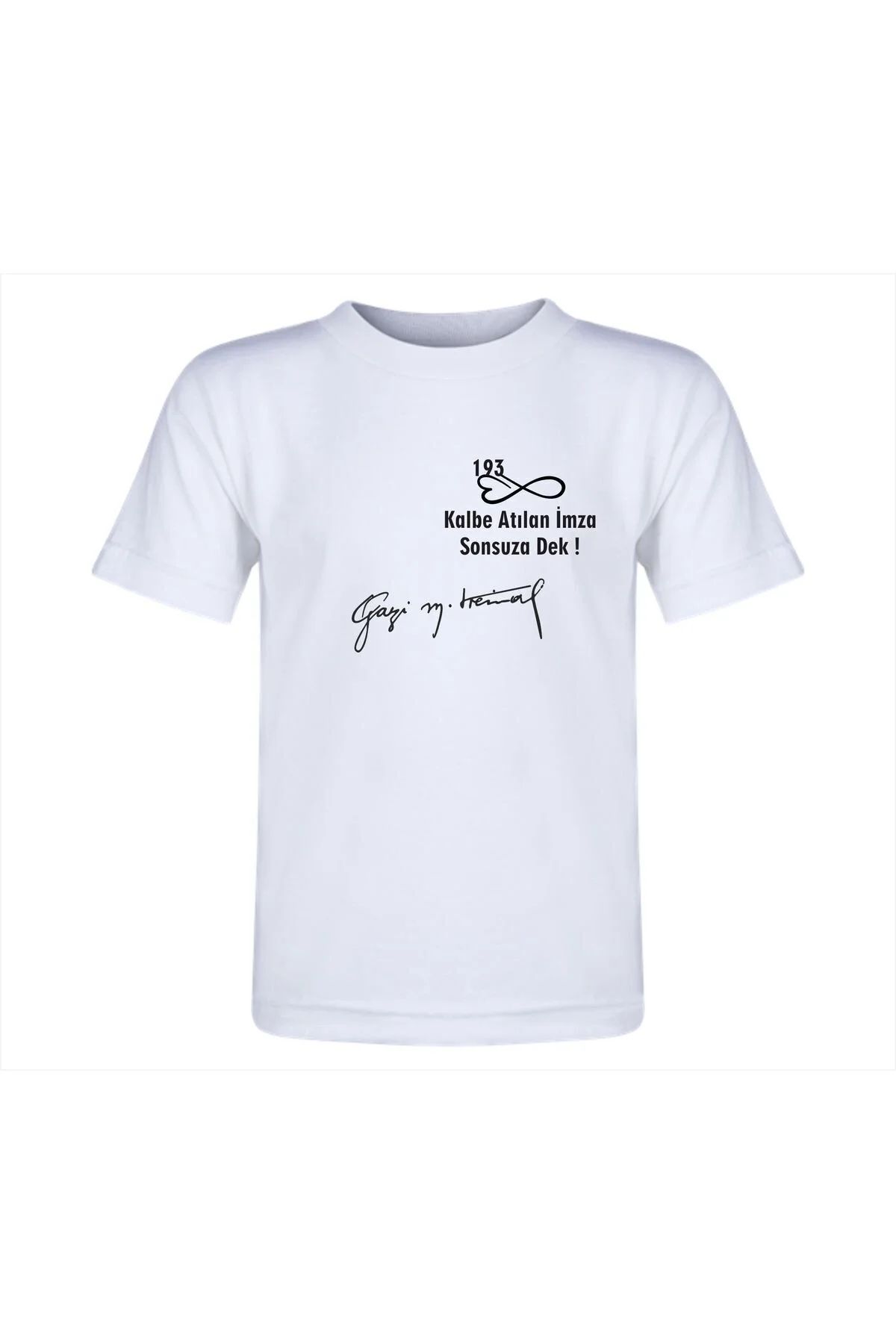 10 Kasım 1938 , Gazi Mustafa Kemal Atatürk İmza Baskılı Unisex ve Çocuk Kısa Kollu T-shirt