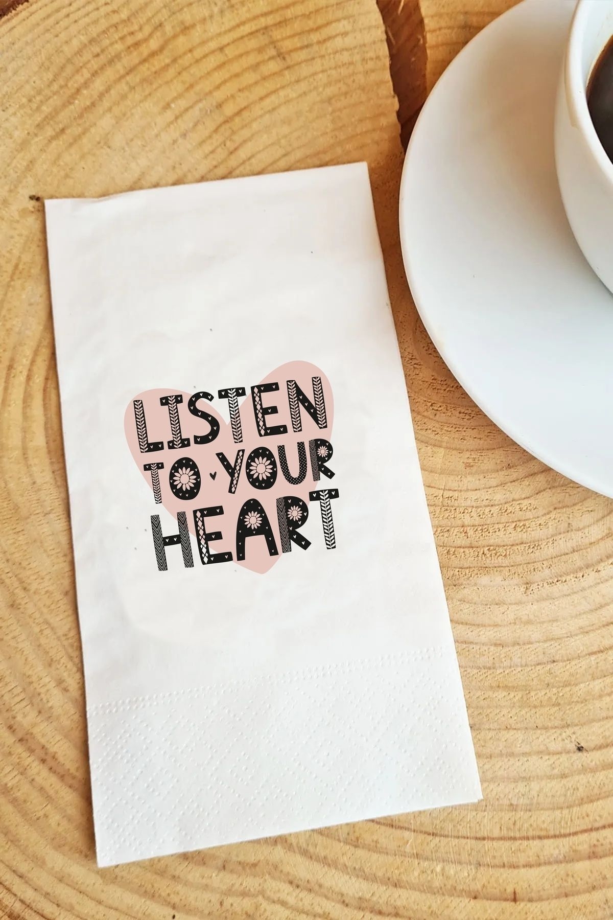 Listen to your heart Peçete Sunum Peçetesi 015 20 Adet