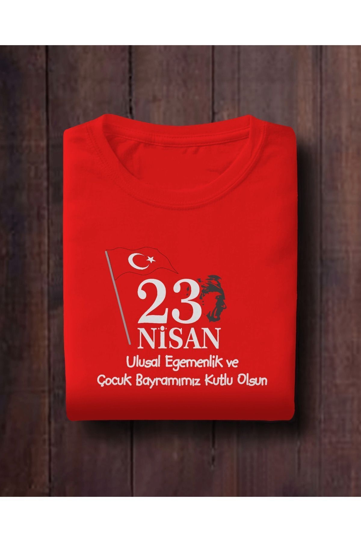 Unisex Çocuk Kısa Kollu Kırmızı T-shirt