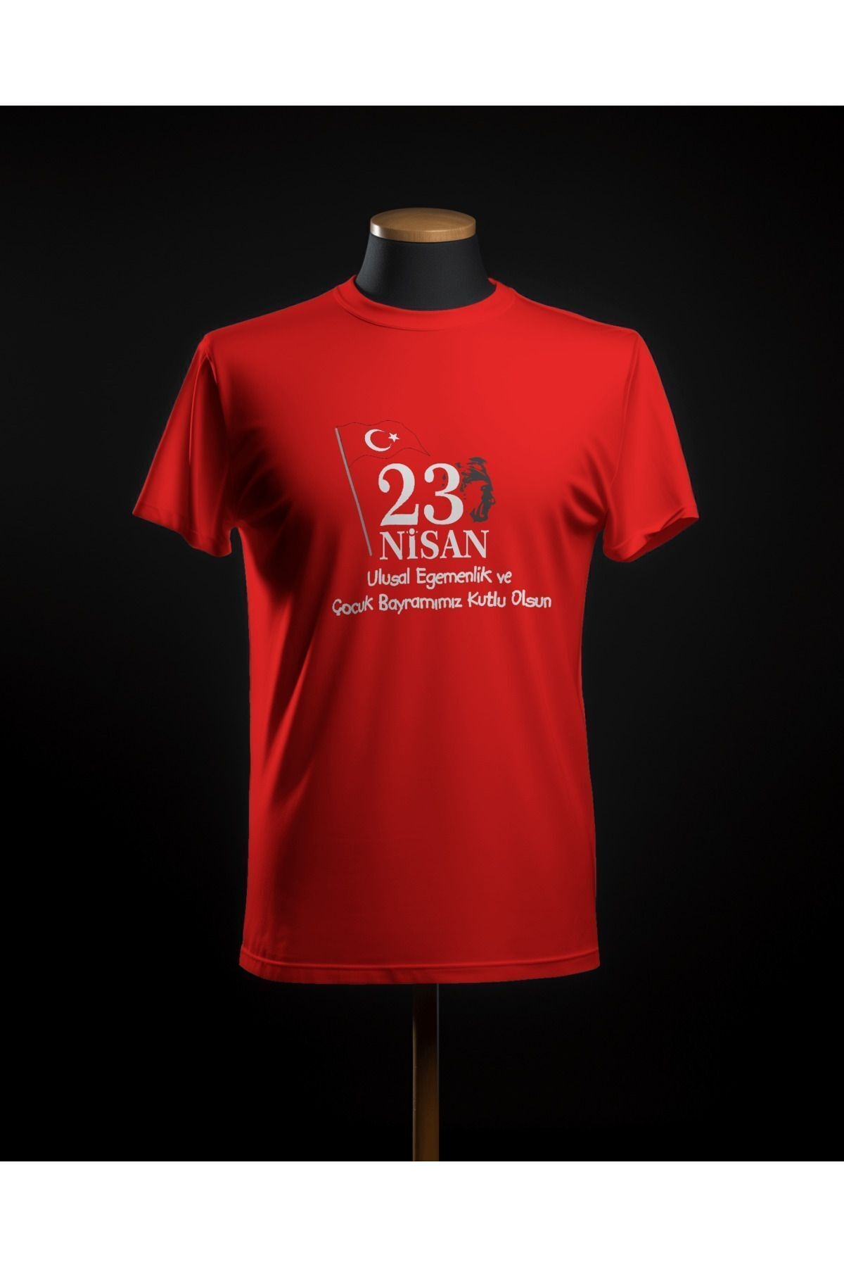 Unisex Çocuk Kısa Kollu Kırmızı T-shirt