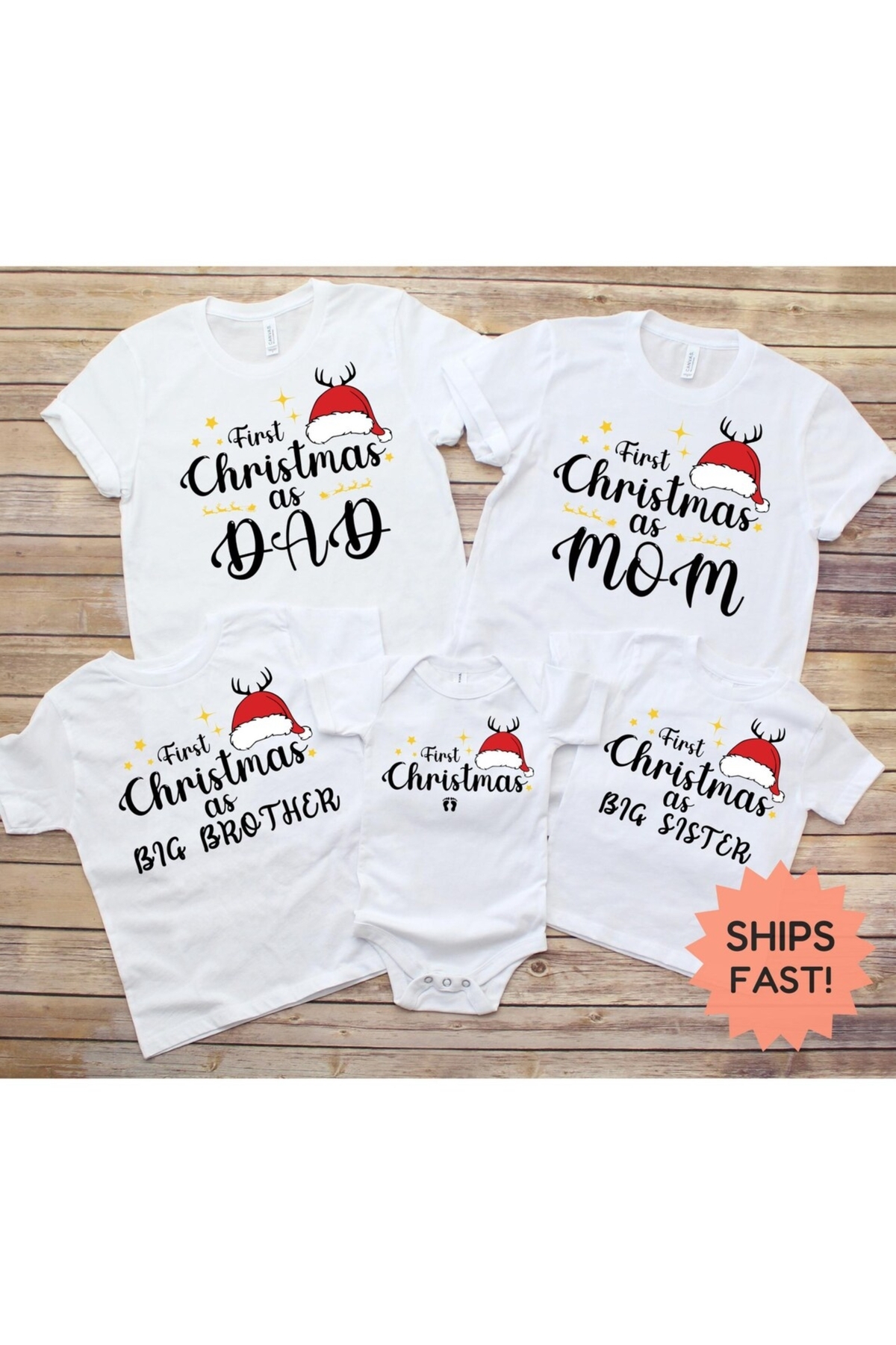 First Christmas Kombini Çocuk Yetişkin (TEKLİ ÜRÜNDÜR KOMBİN YAPMAK İÇİN 2-3 ADET SEPETE EKLEYİNİZ)