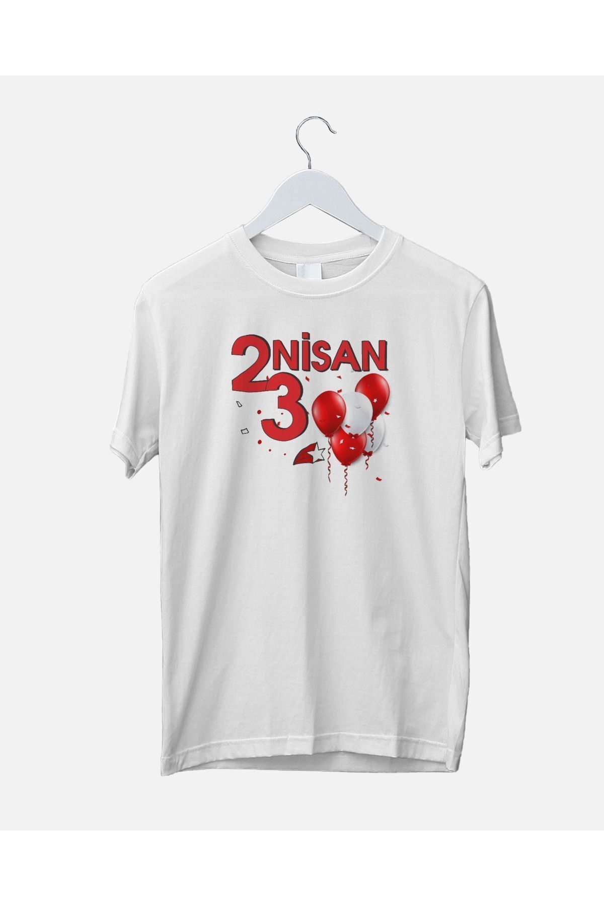 23 Nisan Bayram T-shirt , 23 Nisan Çocuk Bayramı Baskılı Unisex Çocuk Kısa Kollu T-shirt