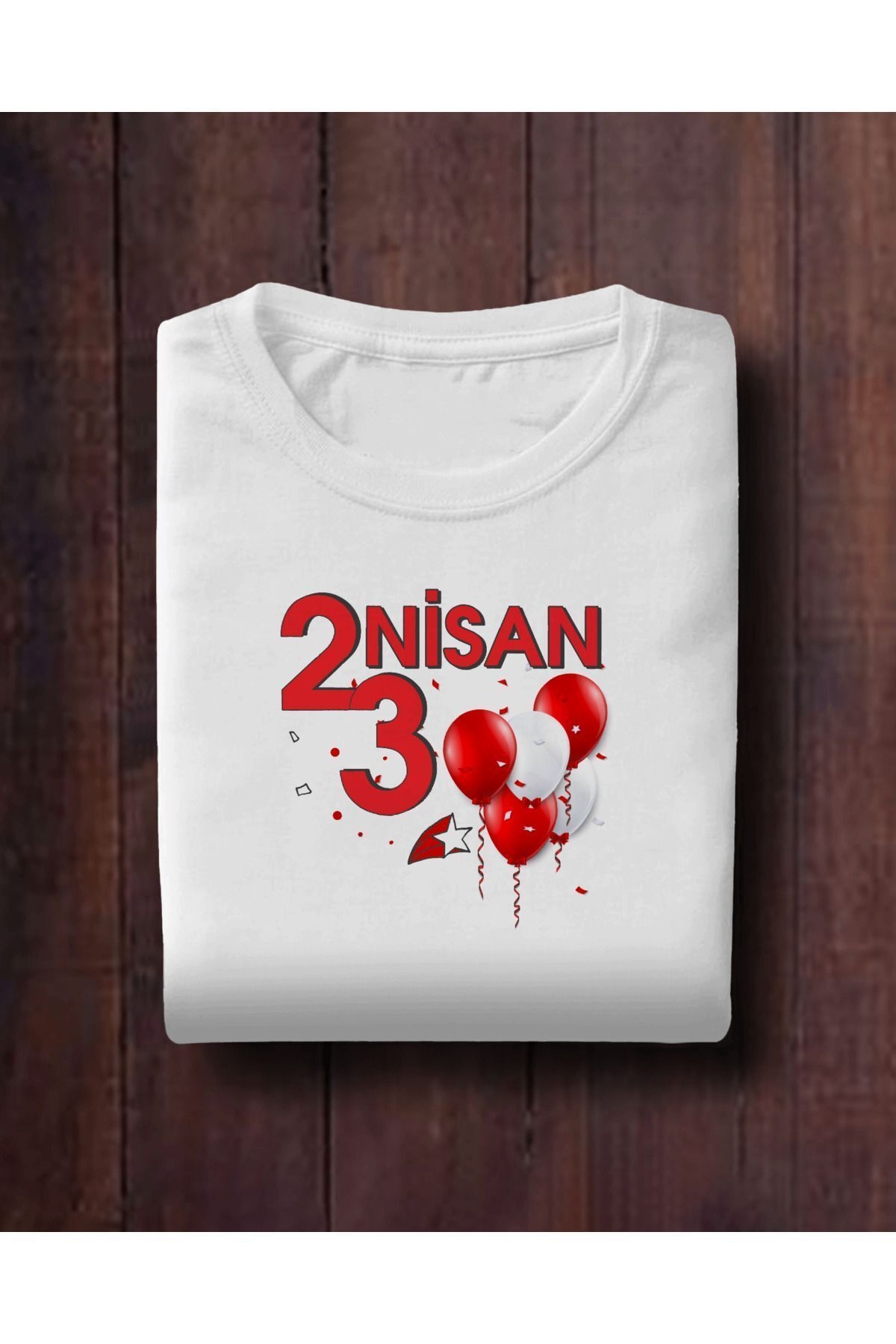23 Nisan Bayram T-shirt , 23 Nisan Çocuk Bayramı Baskılı Unisex Çocuk Kısa Kollu T-shirt