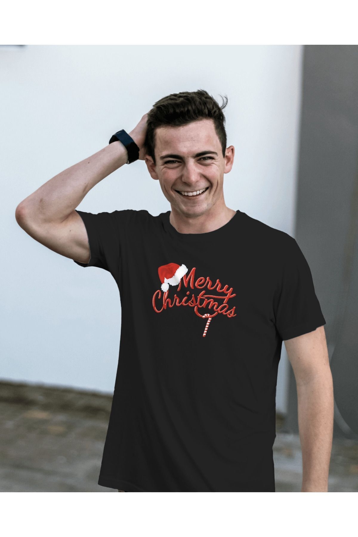 Merry Christmas Unisex Yetişkin ve Çocuk Kısa Kollu T-shirt