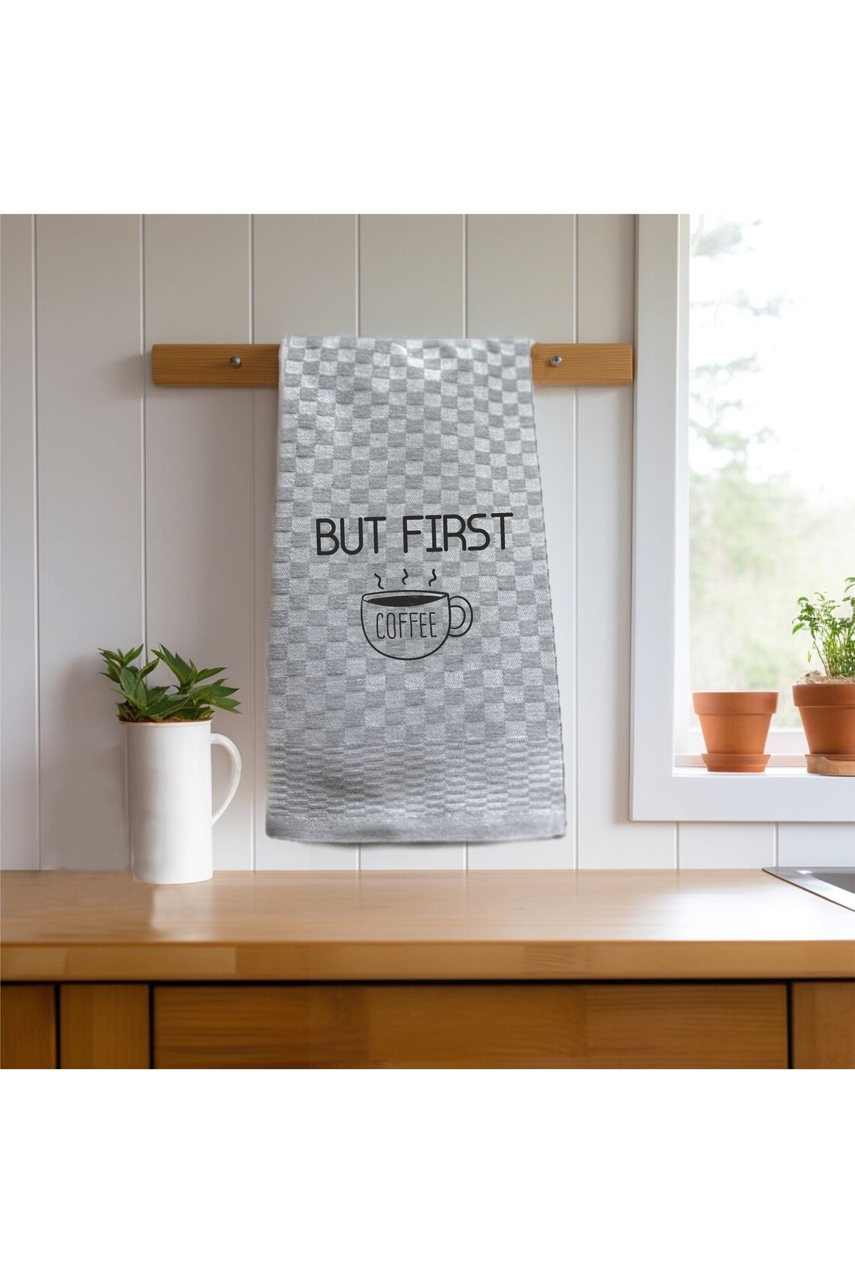 But First Coffee Mutfak Kurulama Bezi / Mutfak Peçetesi