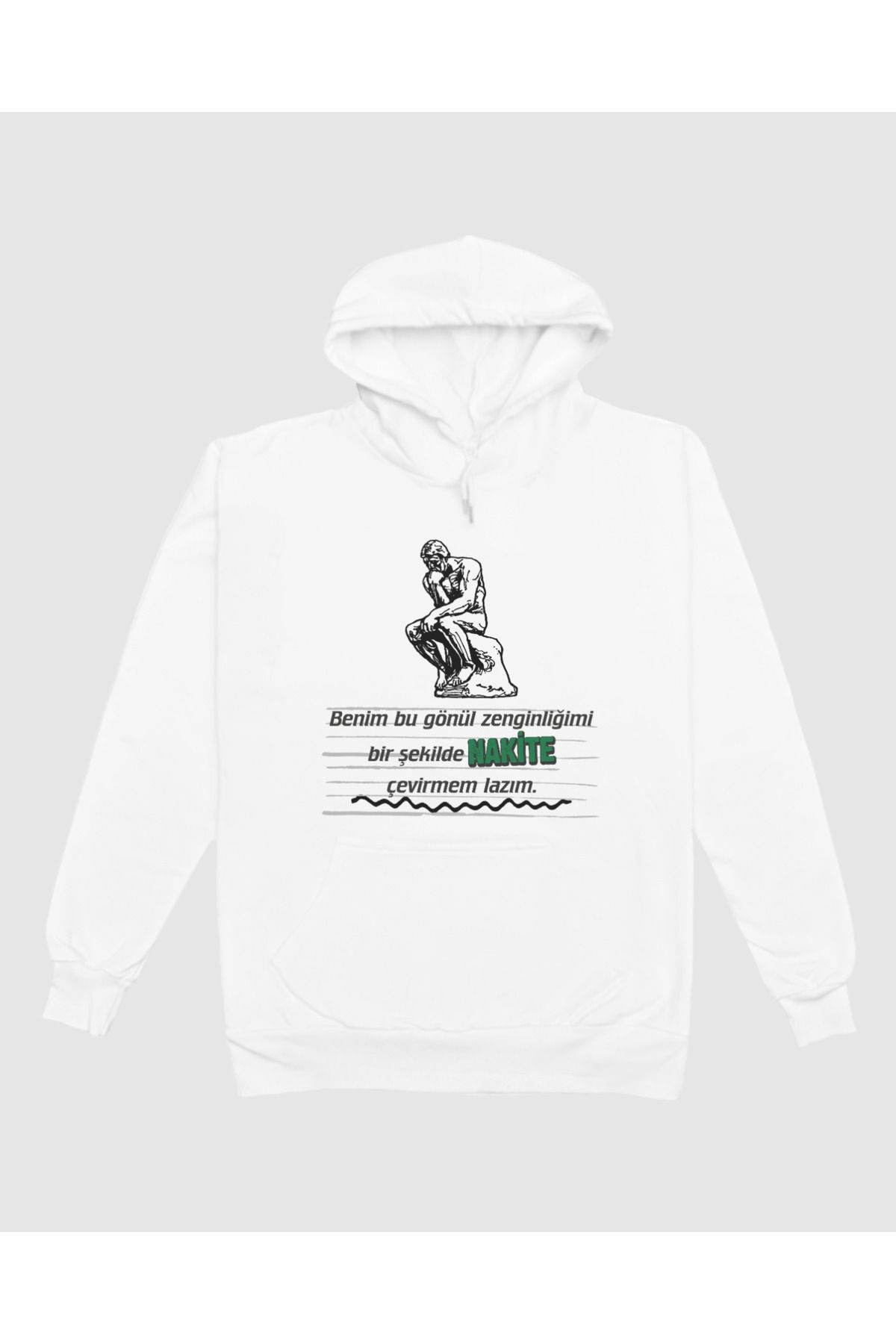 Gönül Zenginliği = Nakit Kapüşonlu Sweatshirt Hoodie Unisex Yetişkin