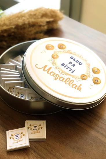 Metal Kutusunda Oldu Da Bitti Maşallah Sünnet Çikolataları 40 Adet Çikolata