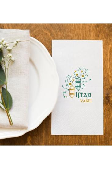 Ramazan Sofralarına Özel İftar Vakti Baskı Peçete Sunum Peçetesi 20 Adet