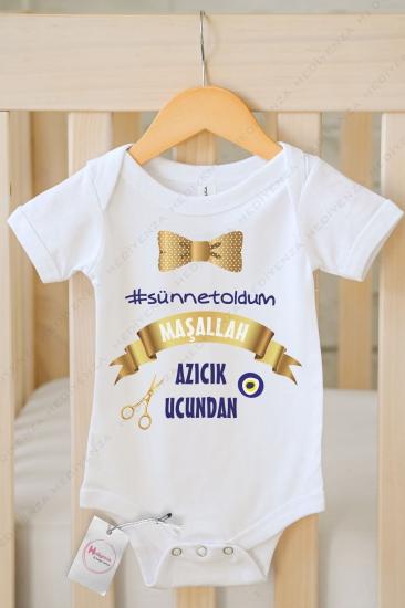 Azıcık Ucundan Sünnet Baskılı Bebek Body & Zıbın