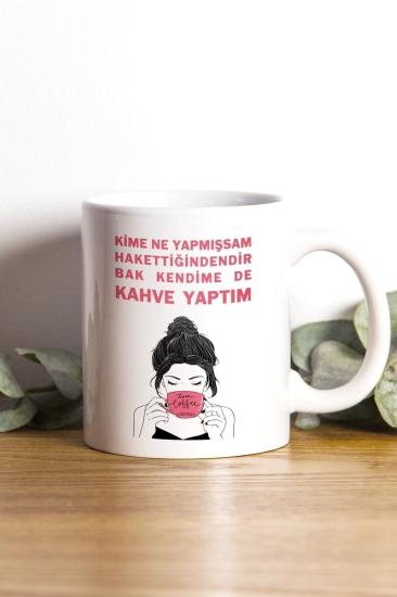 Kendime Kahve Tasarımlı Kupa Bardak