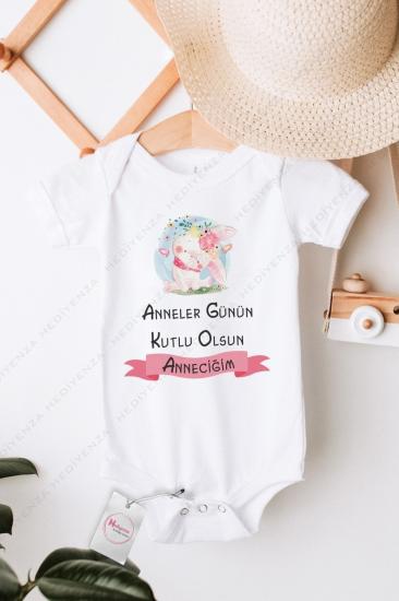 Anneler Günü Hediye Baskılı Bebek Zıbını