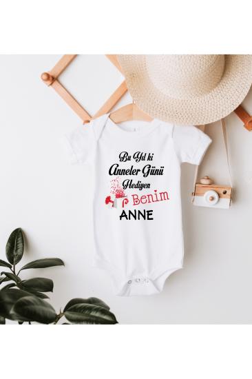 Anneler Günü Hediyen Anne Baskılı Yarım Kollu Bebek Body & Zıbın