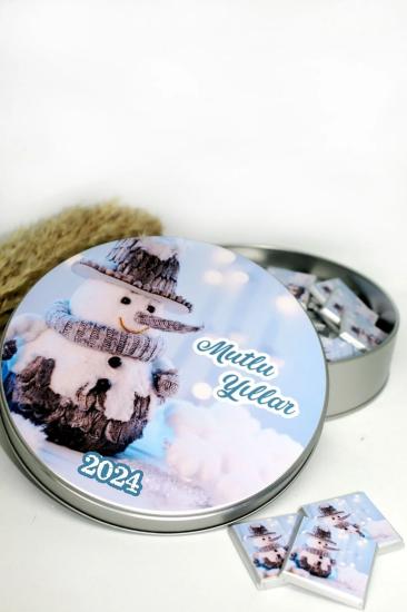 Yeni Yıl Özel Metal Kutusunda Pelit Valonia Yılbaşı Çikolatası Kurumsal Hediyelik 2025