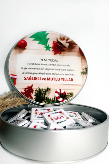 Yeni Yıl Özel Metal Kutusunda Yılbaşı Çikolata -3