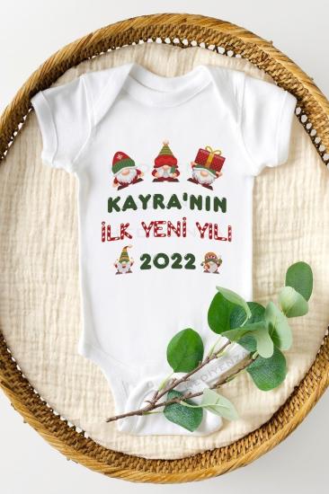 Gnomes Yeni Yıl Yılbaşı Baskılı Bebek Body & Zıbın
