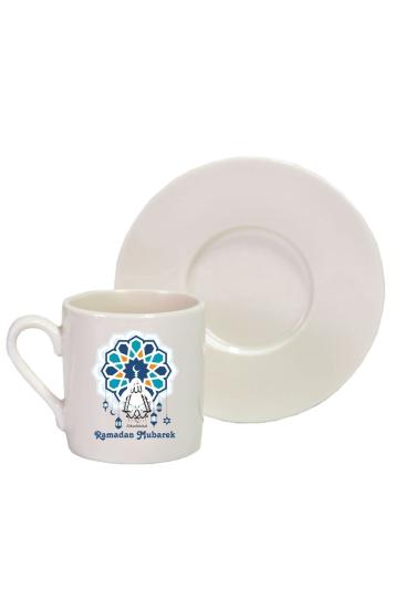 Ramadan Mubarek Ramadan Kareem Hadia  finjan qahwa Tasarım Baskılı Türk Kahve Fincanı 1 Adet