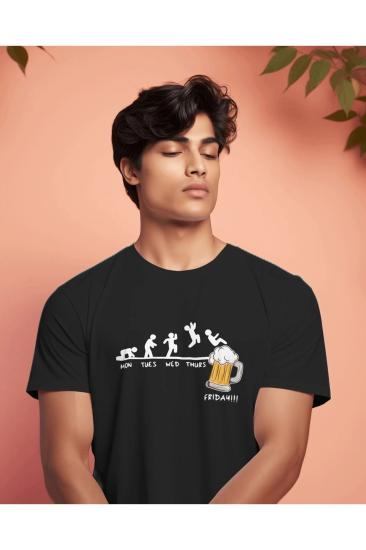 Friday Beer Day Tasarım Unisex Beyaz T-shirt