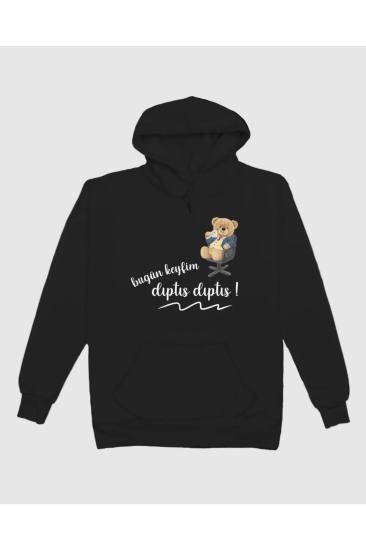Bugün Keyfim Dıptıs Dıptıs Teddy Bear Kapüşonlu Sweatshirt Hoodie Unisex Yetişkin