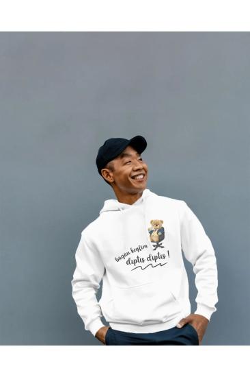 Bugün Keyfim Dıptıs Dıptıs Teddy Bear Kapüşonlu Sweatshirt Hoodie Unisex Yetişkin