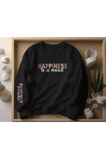 Happiness Is A Mood Sweatshirt Unisex Yetişkin