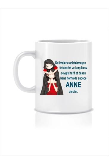 Anne Anlamı Motto Baskılı Kupa Bardak / Mug