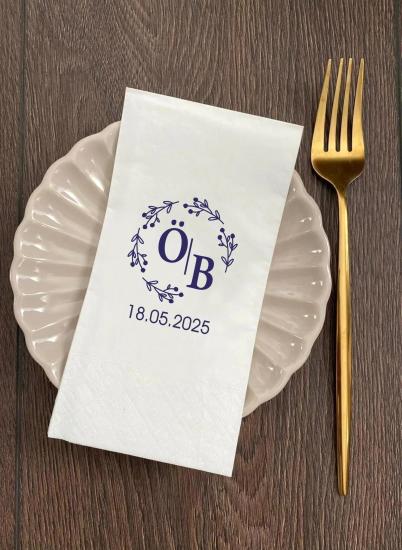  Baskılı Söz Düğün Nişan Peçetesi Sunum Peçetesi011 20 Adet