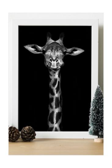 Zürafa Giraffe Ahşap Tasarım Tablo Çerçeve  24x33 Cm