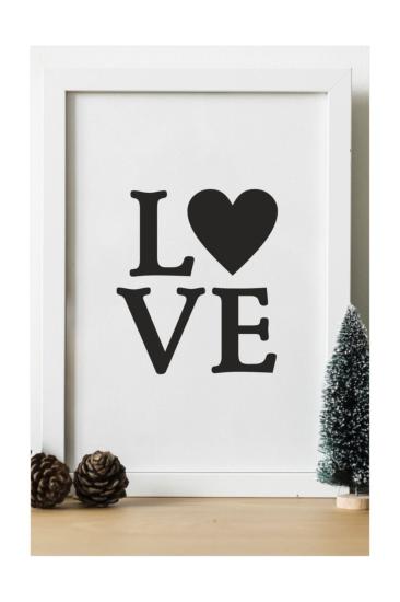 Love Ahşap 24x33 Cm Tasarım Tablo Çerçeve