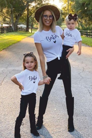 Besties T-shirt Kombini Anneler Günü (TEKLİ ÜRÜNDÜR KOMBİN YAPMAK İÇİN 2 ADET SEPETE EKLEYİNİZ)