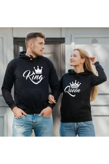 Sevgili Hoodieleri Çift Sevgili Kombinleri Couple Clothing  3 İplik Kapüşonlu Sweatshirt 2 Adet