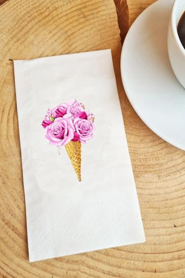 Külahta Pembe Güller Sunum Peçetesi 20li