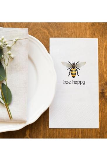 Bee Happy Arı Desen Arılı Sunum Peçetesi 20li