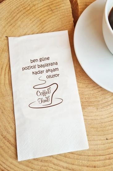 Kahve Günün Mottosu Sunum Peçete 20 Adet