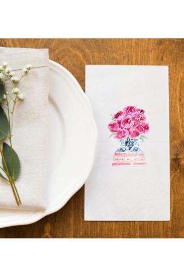 Pembe Güller Bleu Blanc Sunum Peçetesi 20li