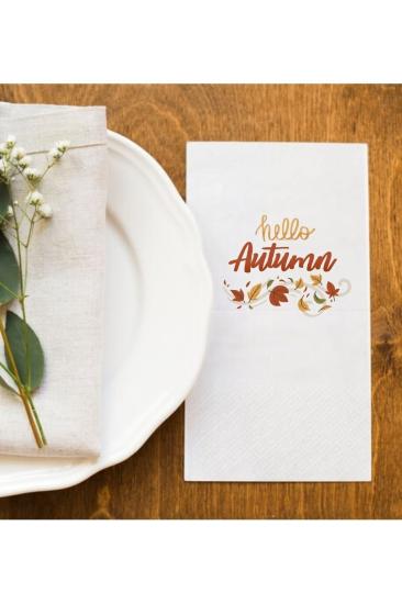 Hello Autumn Sonbahar Fall 01 Peçetesi Sunum Peçetesi 006 20 Adet