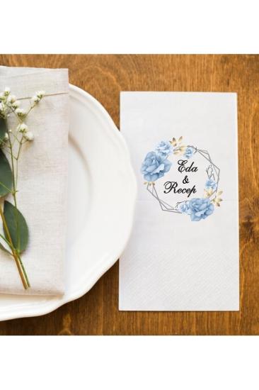 Baskılı Söz Düğün Nişan Peçetesi Sunum Peçetesi003 20 Adet