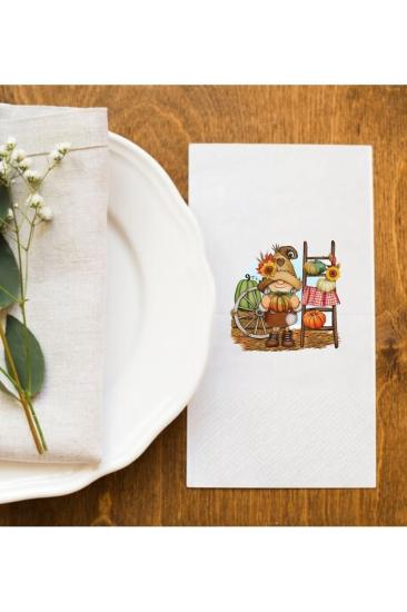 Hoş Geldin Sonbahar Gnome Pumpkin Kabak Hello Autumn Fall Sunum Peçetesi005 20 Adet