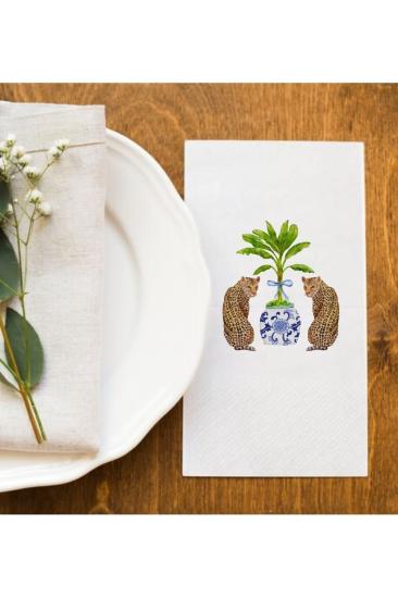 Blue Blanc Leopar Safari Peçete Sunum Peçetesi 015 20 Adet