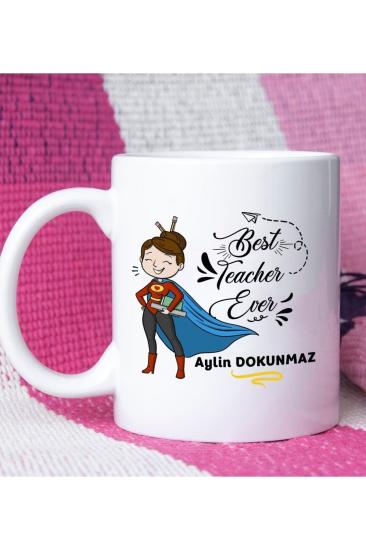 Best Teacher Ever Öğretmenler Günü Hediye Kupa Bardak Hediye