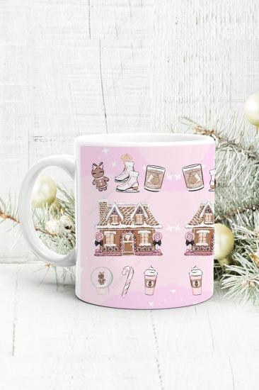 Christmas Gingerbread House Yeni Yıl Yılbaşı Baskılı Kupa Bardak / Mug