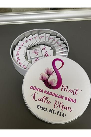 8 Mart Dünya Kadınlar Günü Çikolata Kutusu 40 Adet Çikolatalı