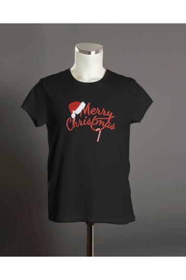 Merry Christmas Unisex Yetişkin ve Çocuk Kısa Kollu T-shirt