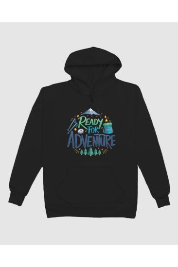 Camping Ready for Adventure Kapşonlu Sweatshirt Unisex Yetişkin