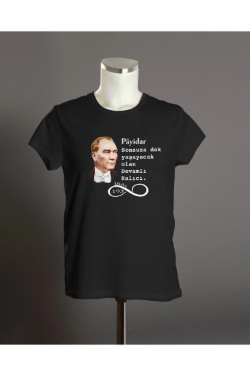 Payidar 10 Kasım , Mustafa Kemal Atatürk Baskılı Unisex ve Çocuk Kısa Kollu T-shirt