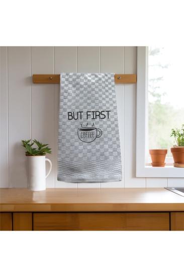 But First Coffee Mutfak Kurulama Bezi / Mutfak Peçetesi