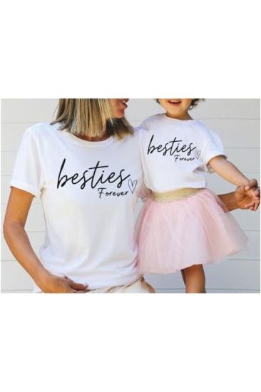 Anneler Günü Kombini Besties T-Shirt (TEKLİ ÜRÜNDÜR KOMBİN YAPMAK İÇİN 2 ADET SEPETE EKLEYİNİZ)
