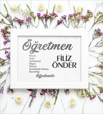 Öğretmenler Günü Kişiye Özel Tasarım Tablo Çerçeve
