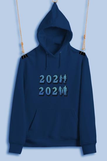 2022 - 2023 Unisex Kapüşonlu Şardonlu Kalın Sweatshirt